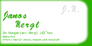 janos mergl business card